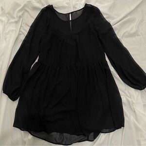 Express Black Sleeve Dress